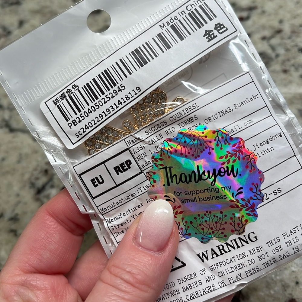 Butterfly Bag Charm Zipper Pull NWT - Picture 4 of 4